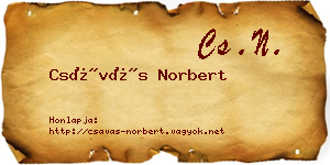 Csávás Norbert névjegykártya