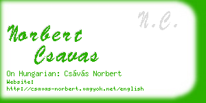 norbert csavas business card